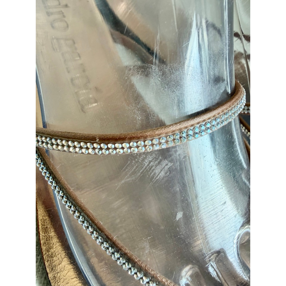 Women's Pedro Garcia Rose Gold Swarovski Crystal Sandals Size 8.5 - Picture 6 of 9